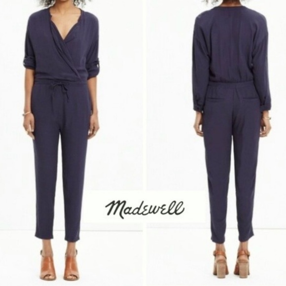 madewell navy jumpsuit